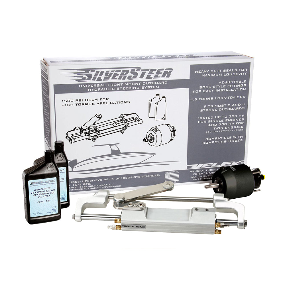 Uflex SilverSteer 2.0 High-Performance Front Mount Outboard Hydraulic Steering System - 1500PSI FM V2 [SILVERSTEER2.0B] Boat Outfitting Boat Outfitting | Steering Systems Brand_Uflex USA