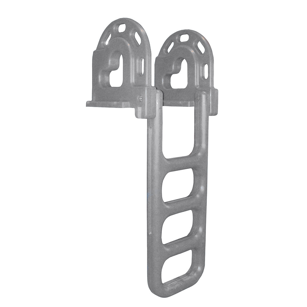 Dock Edge Flip-Up Polyethylene Roto Molded 4-Step Dock Ladder - Grey [2064-F] Anchoring & Docking Anchoring & Docking | Ladders Brand_Dock Edge