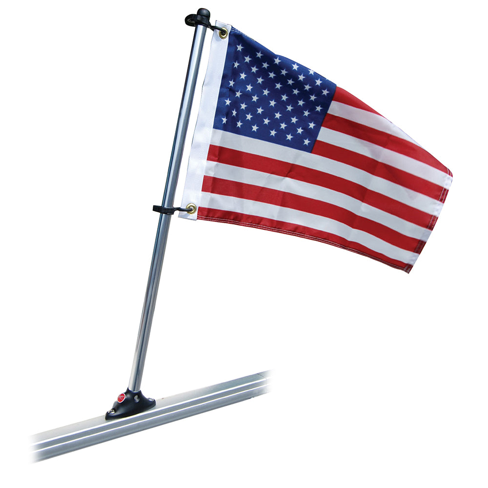 Taylor Made Pontoon 24" Flag Pole Mount & 12" x 18" US Flag [921] Boat Outfitting Boat Outfitting | Accessories Brand_Taylor Made