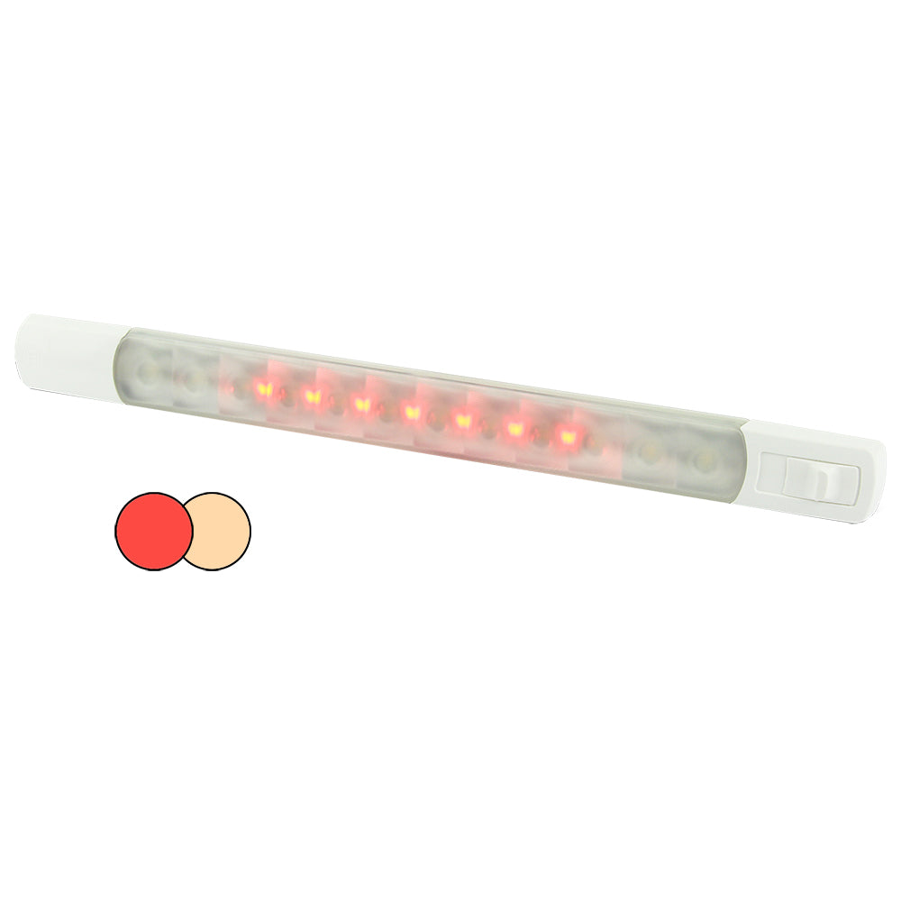 Hella Marine Surface Strip Light w/Switch - Warm White/Red LEDs - 12V [958121101] 1st Class Eligible Brand_Hella Marine Lighting Lighting | Interior / Courtesy Light