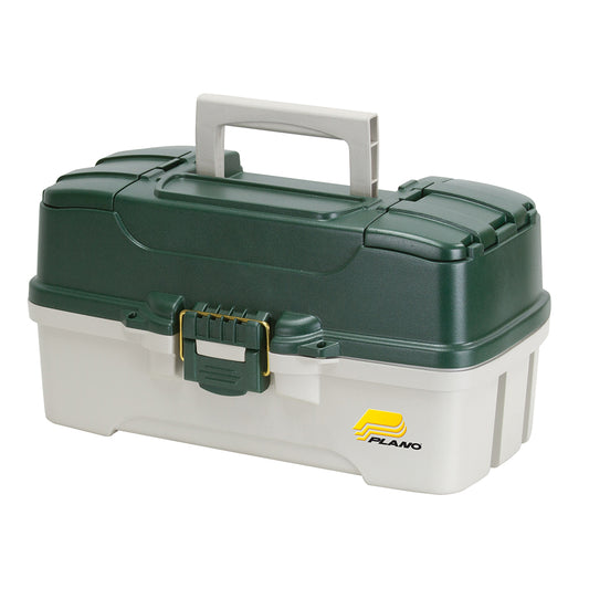Plano 3-Tray Tackle Box w/Duel Top Access - Dark Green Metallic/Off White [620306] Brand_Plano Outdoor Outdoor | Tackle Storage