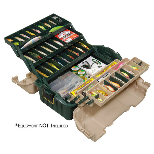 Plano Hip Roof Tackle Box w/6-Trays - Green/Sandstone [861600] Brand_Plano Outdoor Outdoor | Tackle Storage