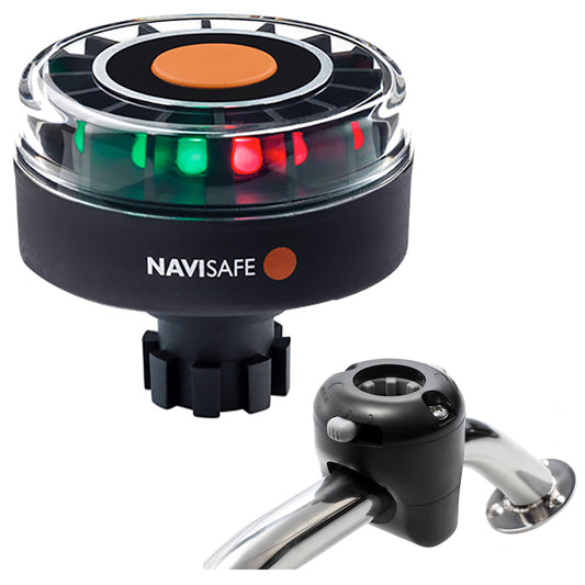 Navisafe Navilight Tricolor 2NM w/Navibolt Base Rail Mount - Black [342KIT] 1st Class Eligible Brand_Navisafe Lighting Lighting | Navigation Lights Paddlesports Paddlesports | Navigation Lights