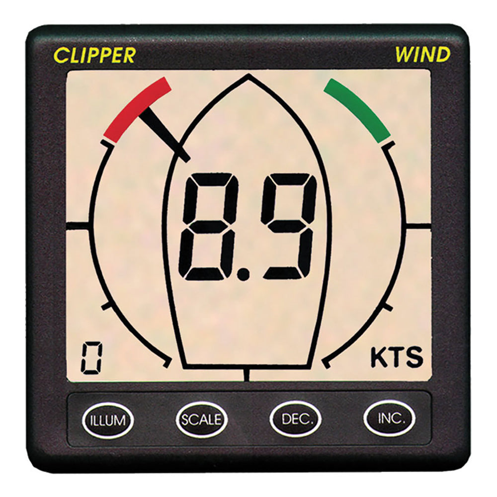 Clipper Tactical True Apparent Wind Display Repeater [CLIP-TWNDRP] Brand_Clipper Marine Navigation & Instruments Marine Navigation & Instruments | Instruments