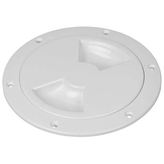 Sea-Dog Quarter-Turn Smooth Deck Plate w/Internal Collar - White - 4" [336340-1] 1st Class Eligible Brand_Sea-Dog Marine Hardware Marine Hardware | Deck Plates