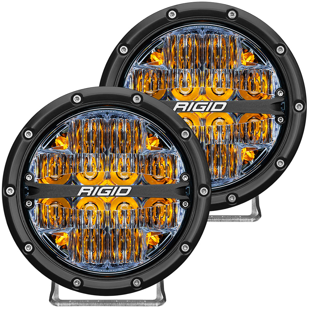RIGID Industries 360-Series 6" LED Off-Road Fog Light Drive Beam w/Amber Backlight - Black Housing [36206] Brand_RIGID Industries Lighting Lighting | Flood/Spreader Lights MAP Restricted From 3rd Party Platforms