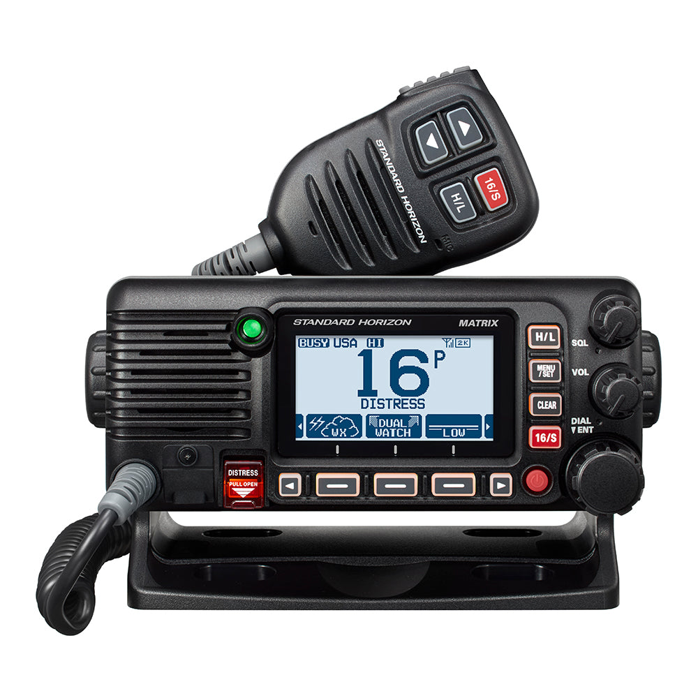 Standard Horizon GX2400B Matrix Black VHF w/AIS, Integrated GPS, NMEA 2000 30W Hailer, Speaker Mic [GX2400B] Brand_Standard Horizon Communication Communication | VHF - Fixed Mount
