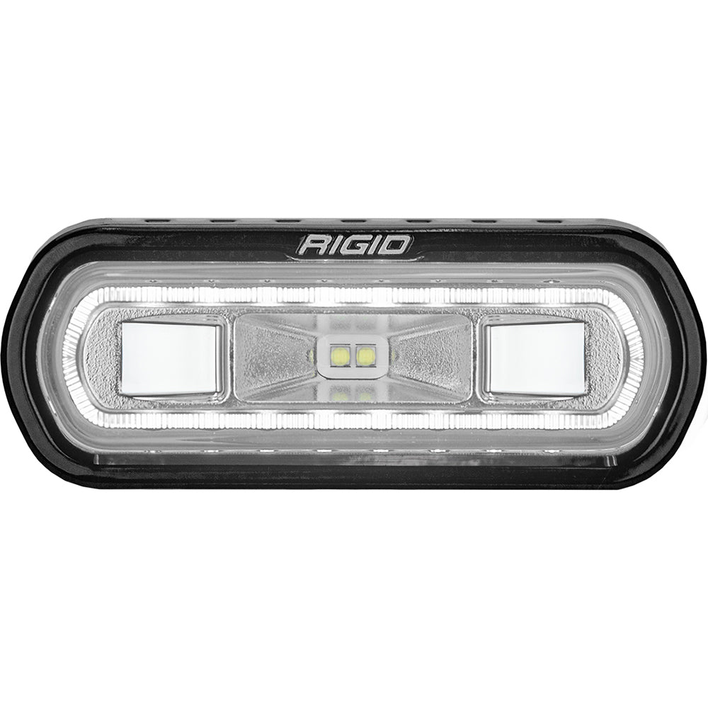 RIGID Industries SR-L Series Marine Spreader Light - Black Surface Mount - White Light w/White Halo [52100] Brand_RIGID Industries Lighting Lighting | Flood/Spreader Lights MAP Restricted From 3rd Party Platforms