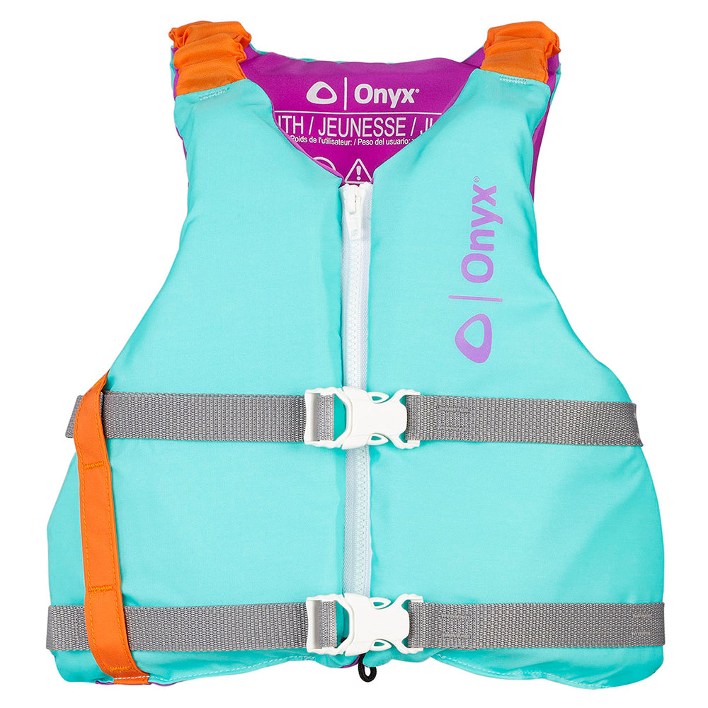 Onyx Youth Universal Paddle Vest - Aqua [121900-505-002-21] Brand_Onyx Outdoor Marine Safety Marine Safety | Personal Flotation Devices