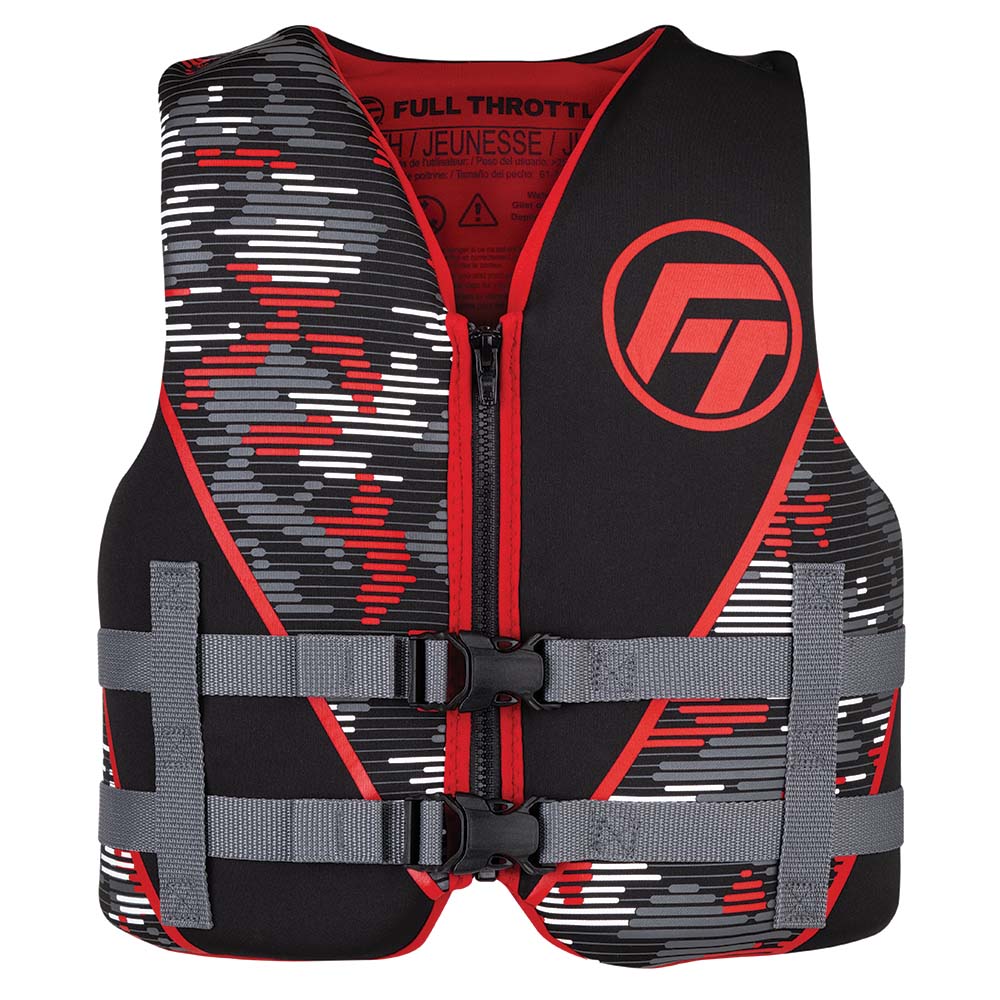 Full Throttle Youth Rapid-Dry Life Jacket - Red/Black [142100-100-002-22] Brand_Full Throttle Marine Safety Marine Safety | Personal Flotation Devices Watersports Watersports | Life Vests