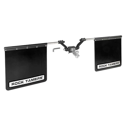 ROCK TAMERS 2" Hub Mudflap System - Matte Black/Stainless [00108] Brand_ROCK TAMERS MRP Restricted From 3rd Party Platforms Trailering Trailering | Hitches & Accessories