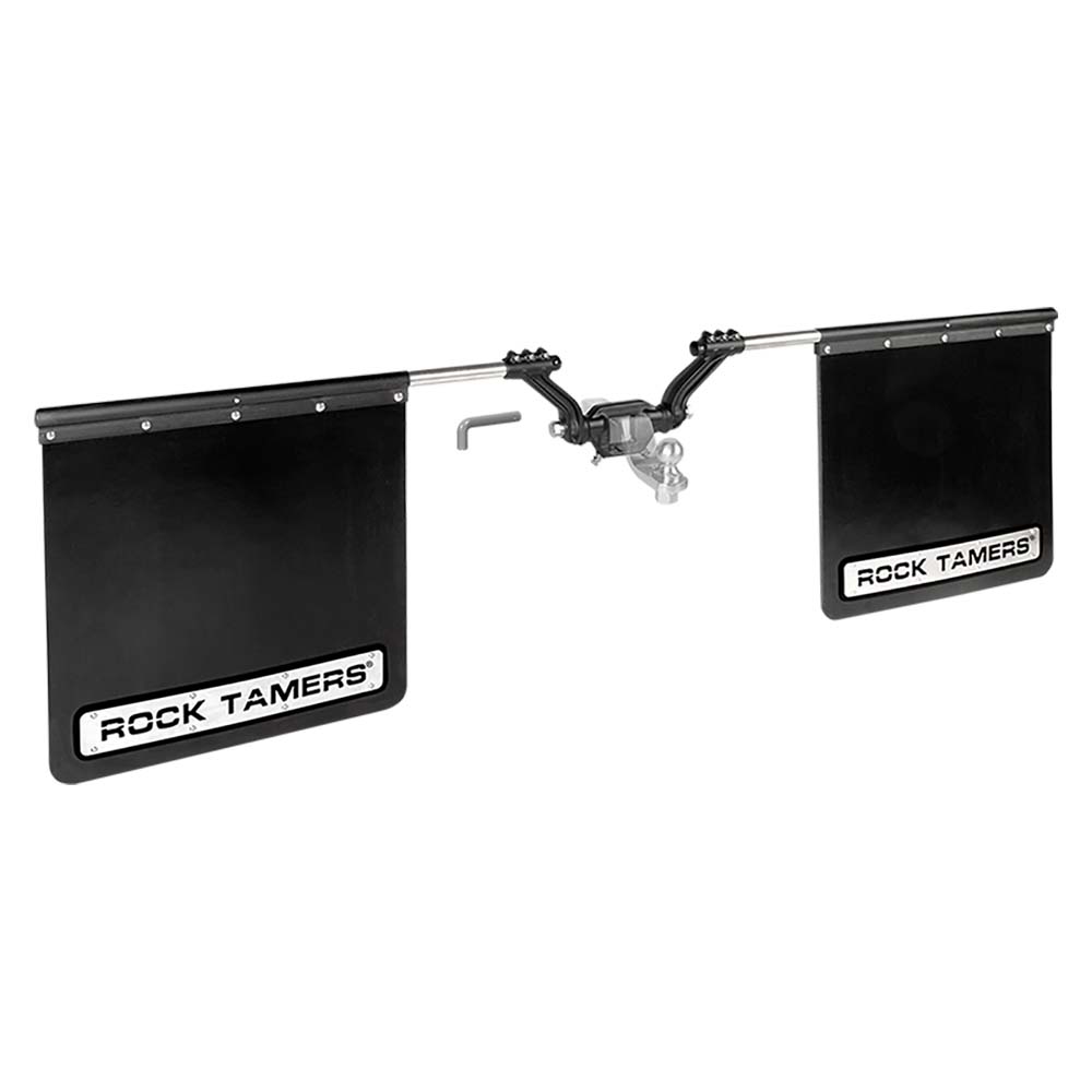 ROCK TAMERS 2.5" Hub Mudflap System - Matte Black/Stainless [00110] Brand_ROCK TAMERS MRP Restricted From 3rd Party Platforms Trailering Trailering | Hitches & Accessories