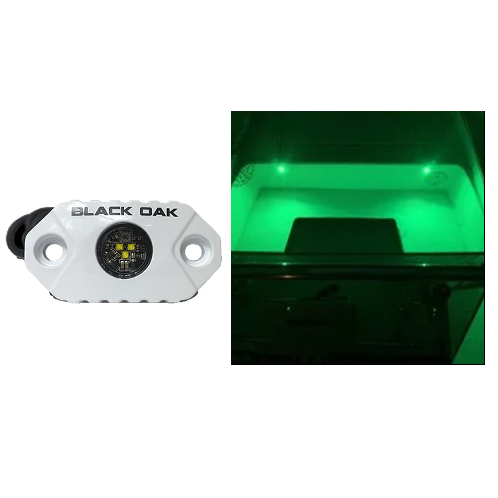 Black Oak Rock Accent Light - Green - White Housing [MAL-G] 1st Class Eligible Brand_Black Oak LED Lighting Lighting | Interior / Courtesy Light MAP