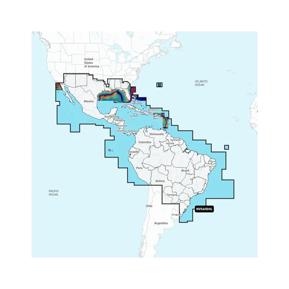 Garmin Navionics Vision+ NVSA004L -Mexico, the Caribbean to Brazil - Inland Coastal Marine Charts [010-C1285-00] 1st Class Eligible Brand_Garmin Cartography Cartography | Garmin Navionics Vision+
