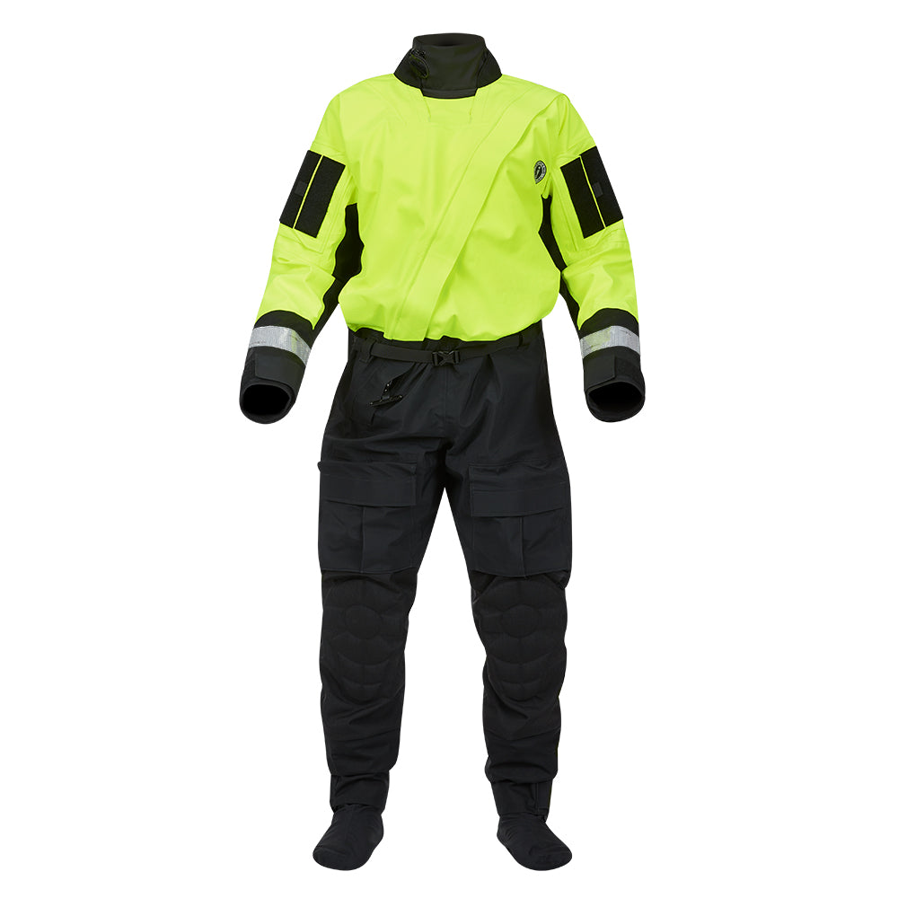 Mustang Sentinel Series Water Rescue Dry Suit - Fluorescent Yellow Green-Black - Large 1 Long [MSD62403-251-L1L-101] Brand_Mustang Survival Marine Safety Marine Safety | Immersion/Dry/Work Suits