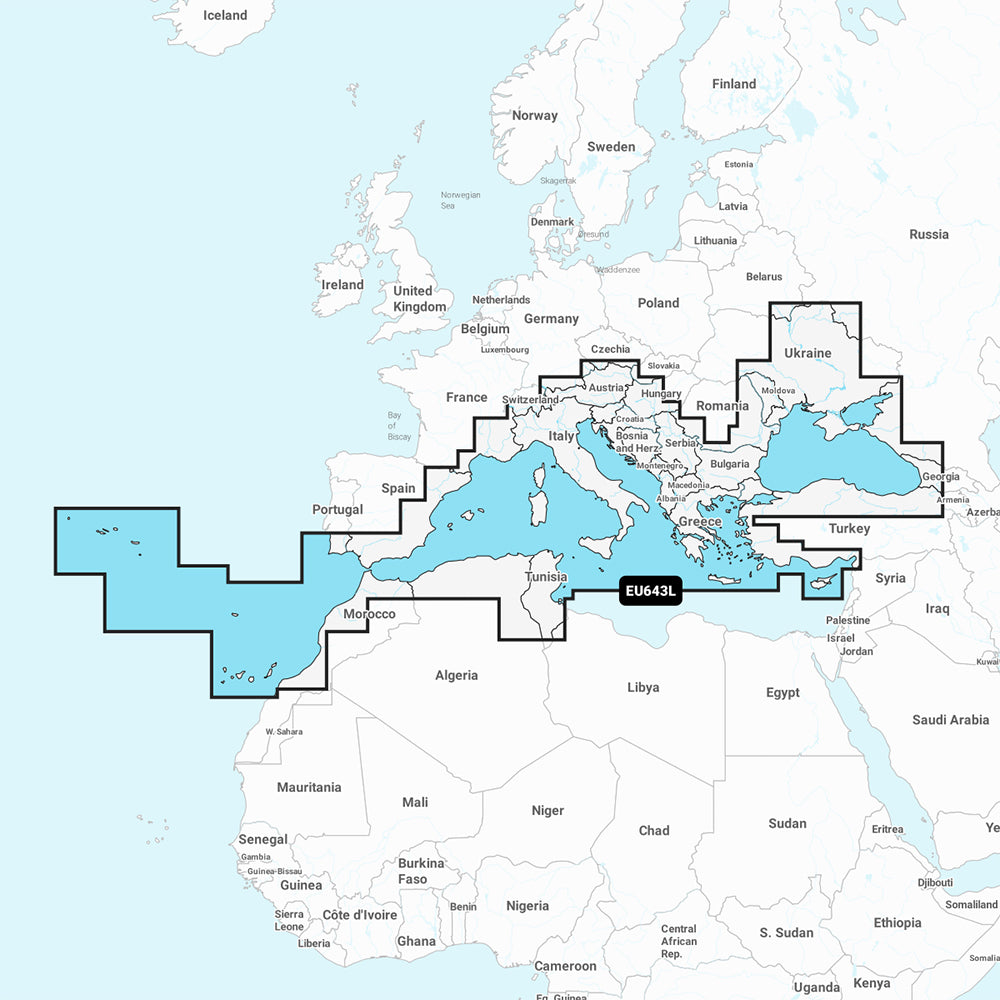 Garmin Navionics+ NSEU643L - Mediterranean Black Sea - Marine Chart [010-C1272-20] 1st Class Eligible Brand_Garmin Cartography Cartography | Garmin Navionics+ Foreign