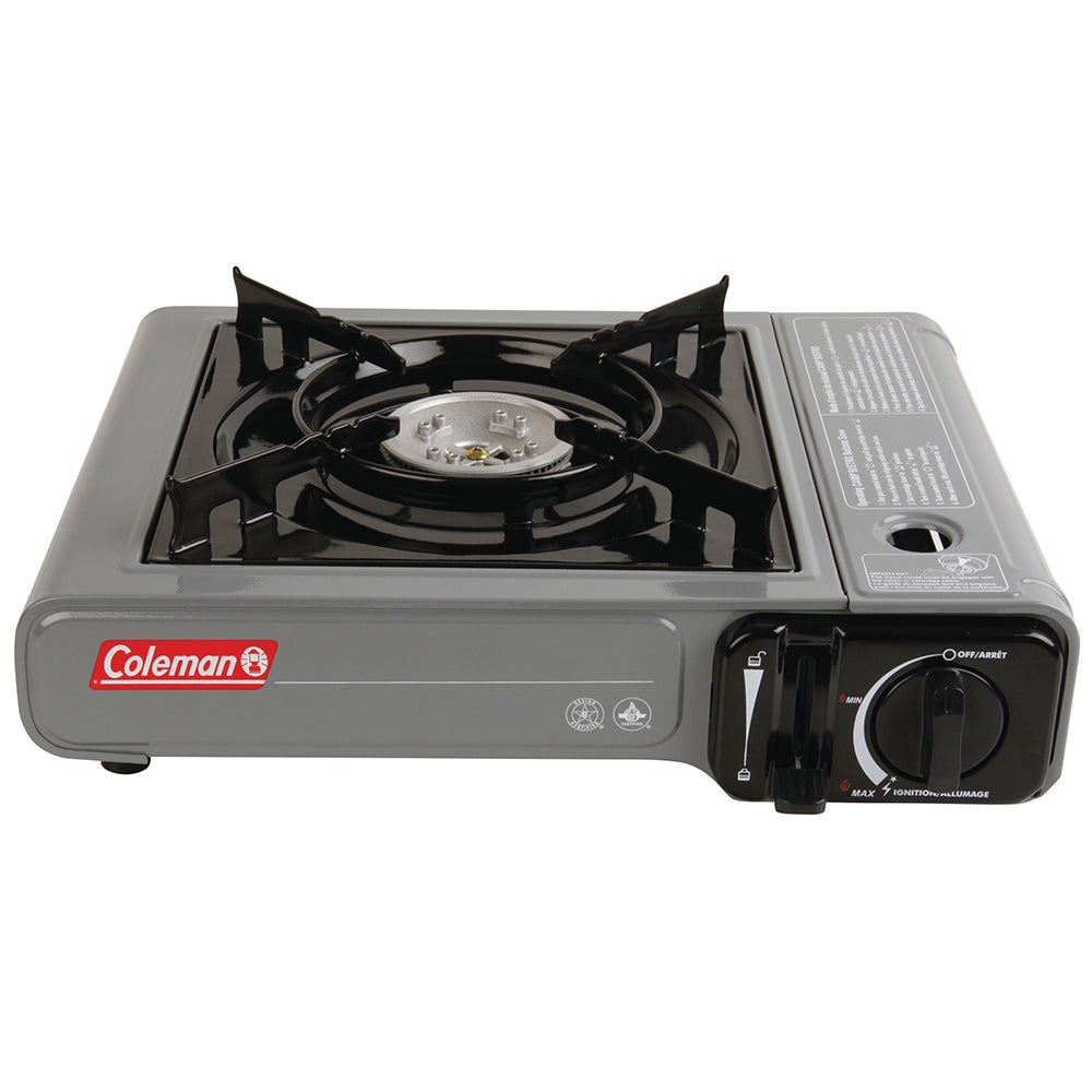 Coleman Table Top 1 Burner Butane Camping Stove - Grey [2000037885] Brand_Coleman Camping Camping | Grills Outdoor Outdoor | Camping