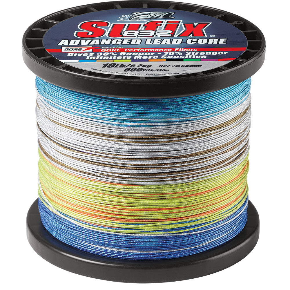 Sufix 832 Advanced Lead Core - 18lb - 10-Color Metered - 600 yds [658-318MC] Brand_Sufix Hunting & Fishing Hunting & Fishing | Lines & Leaders