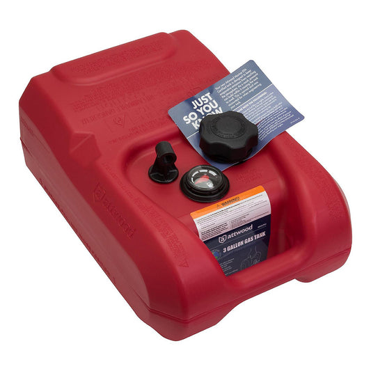 Attwood Portable Fuel Tank - 3 Gallon w/Gauge [8803LPG2] Boat Outfitting Boat Outfitting | Fuel Systems Brand_Attwood Marine